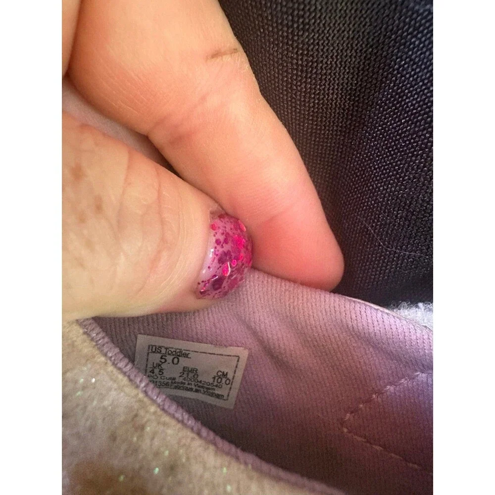 Vans girls size toddler 5 c sneaker shoes purple unicorns